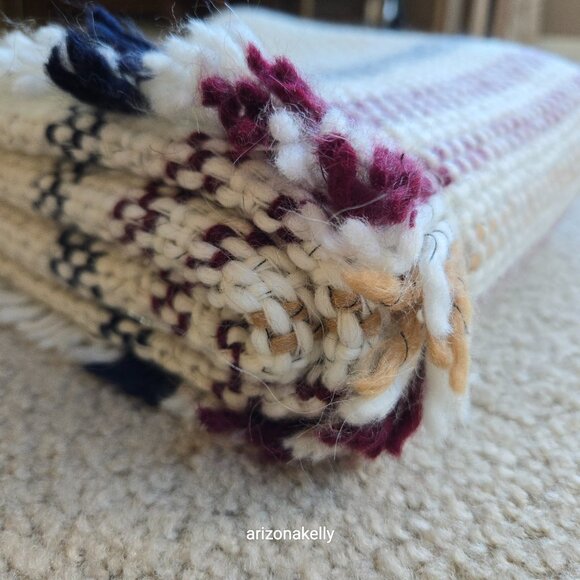 Sézane Scarf Tweedy Chunky Plaid Wool Alpaca - Picture 13 of 16